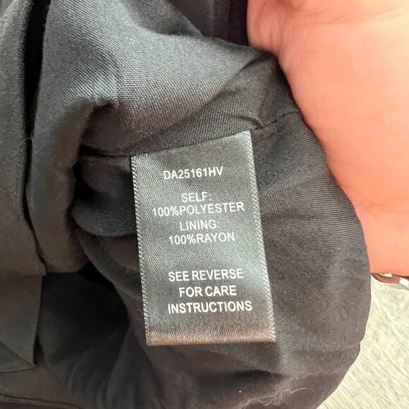 Aakaa black bat wing tie wrap dress size small - Picture 8 of 9